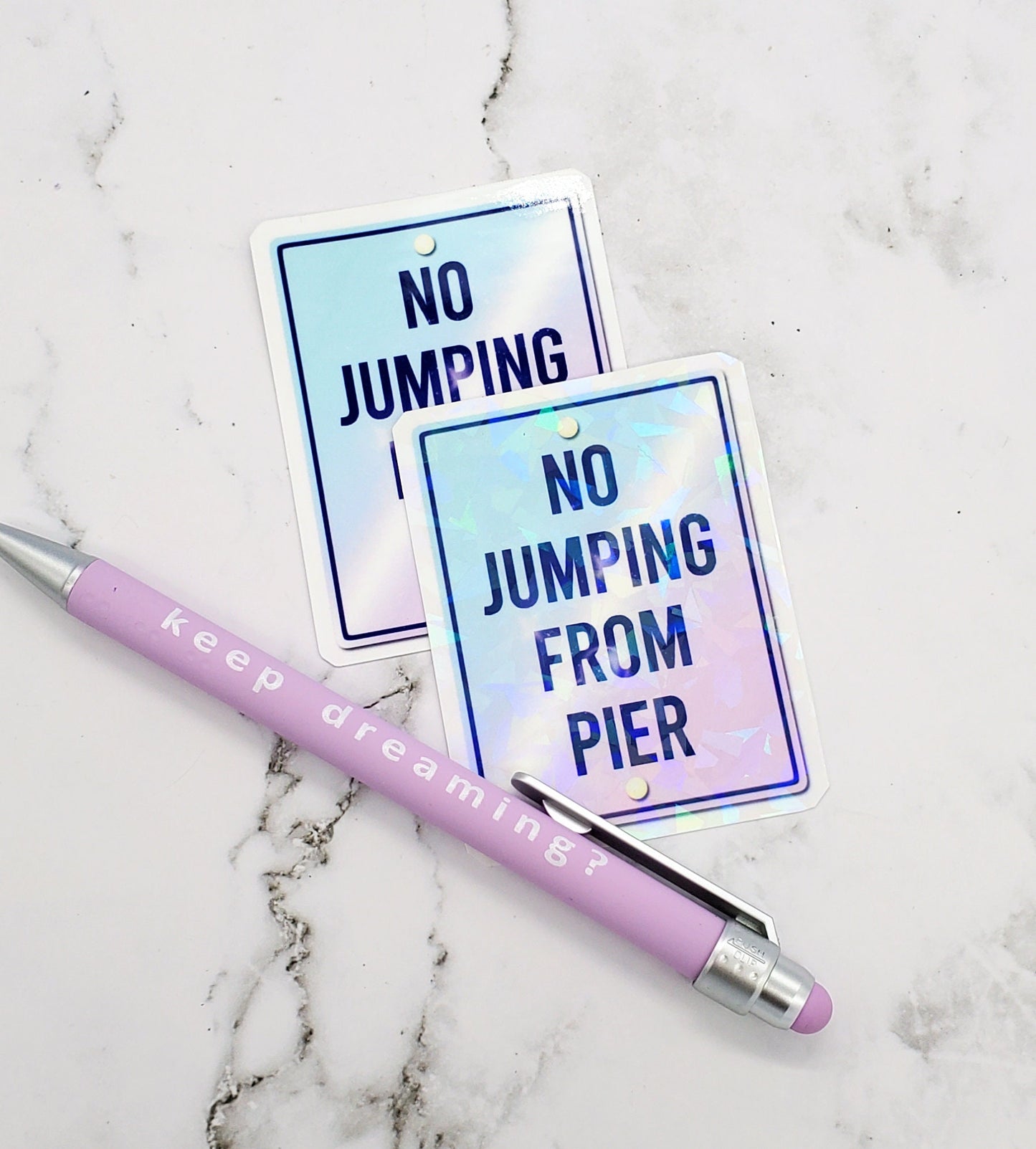 No Jumping From Pier Sticker
