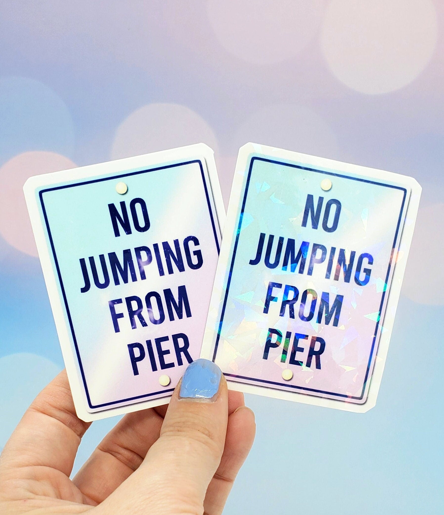 No Jumping From Pier Sticker