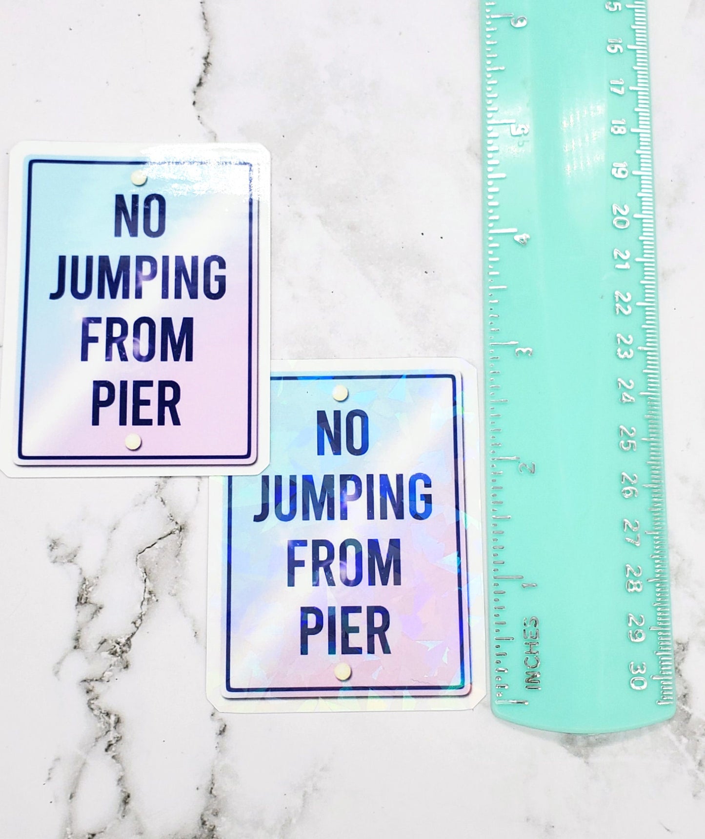 No Jumping From Pier Sticker