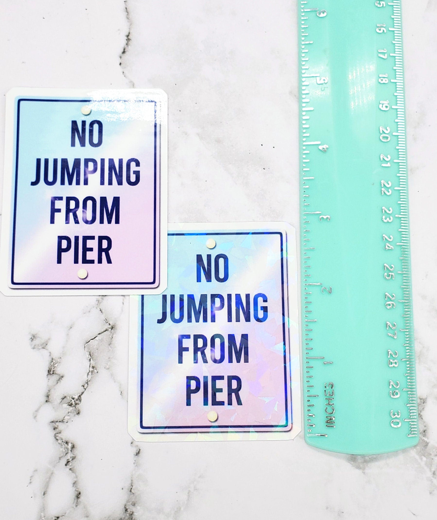 No Jumping From Pier Sticker