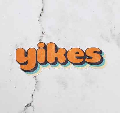 Yikes 70s Faded Sticker
