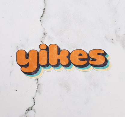 Yikes 70s Faded Sticker