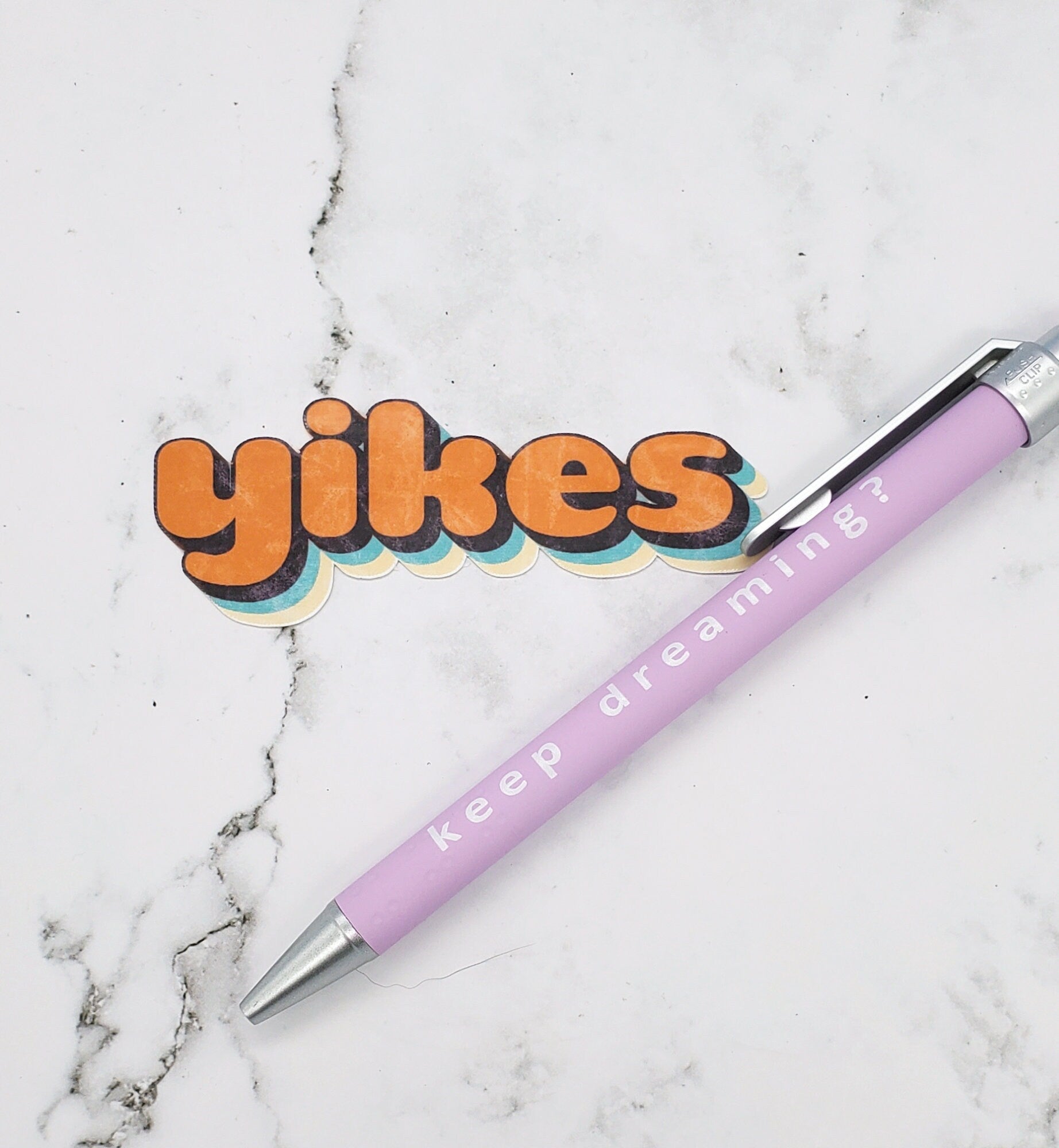 Yikes 70s Faded Sticker