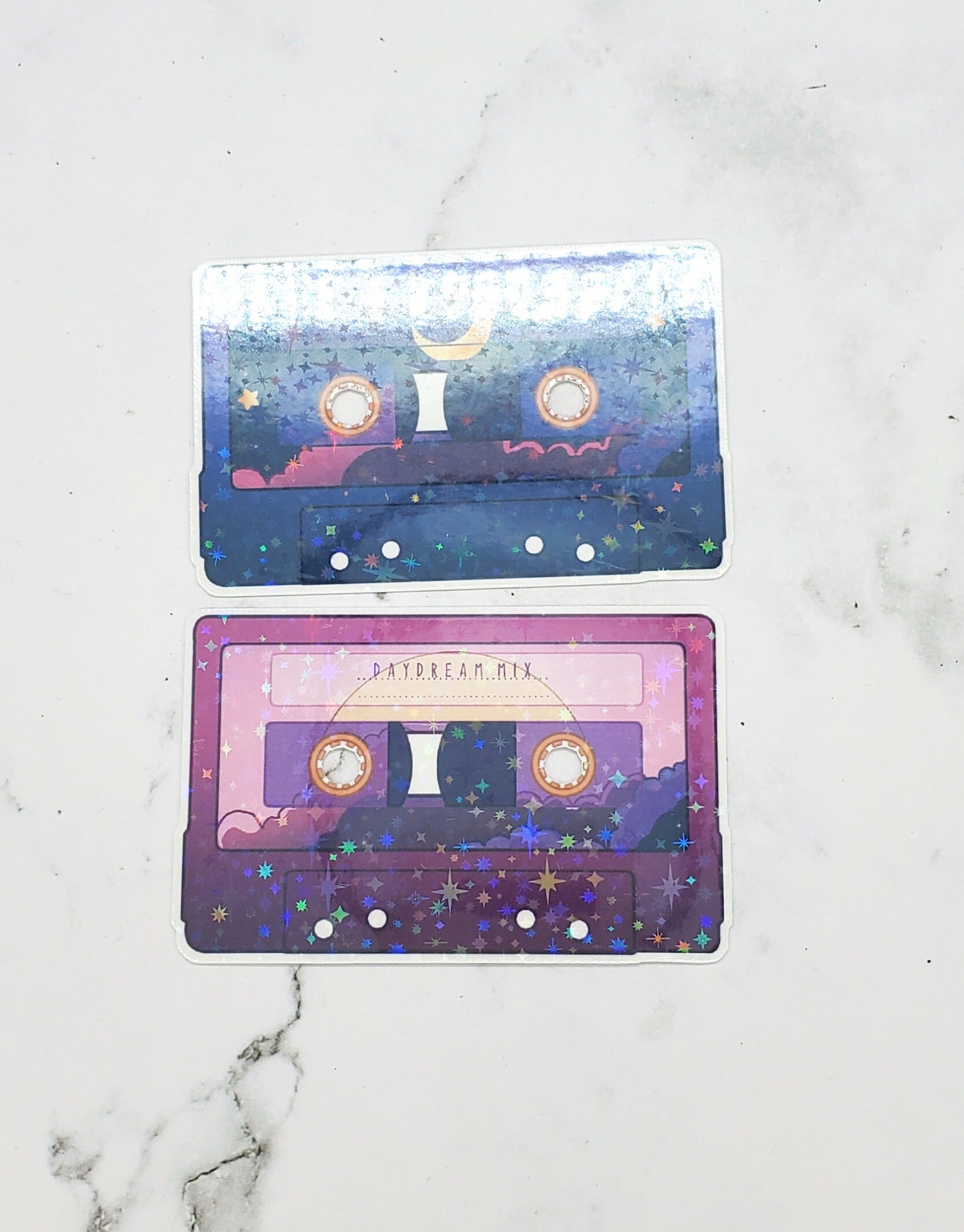 Dreamy Cassette Holo Stickers 2 pack