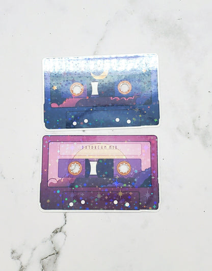 Dreamy Cassette Holo Stickers 2 pack