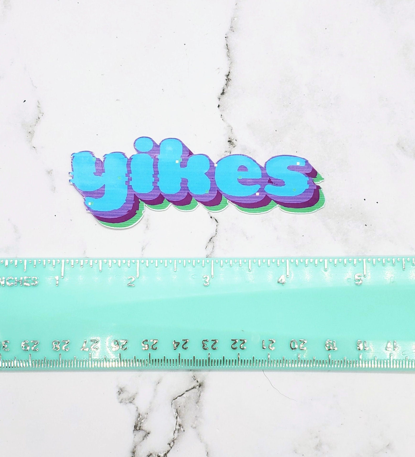 Yikes 90s Glitch Sticker