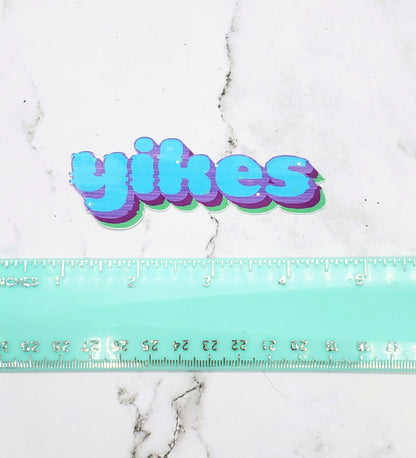 Yikes 90s Glitch Sticker