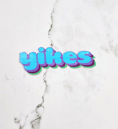 Yikes 90s Glitch Sticker