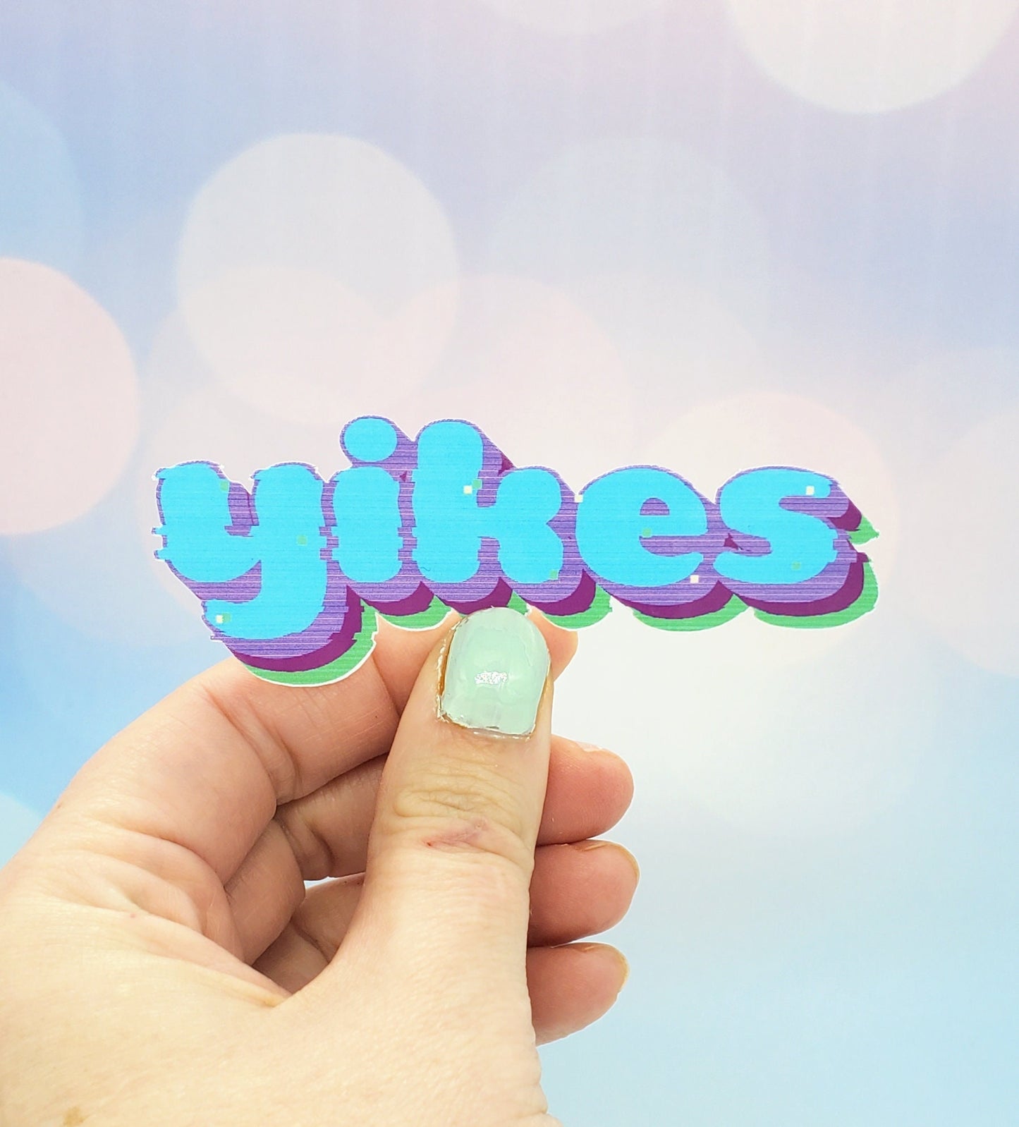 Yikes 90s Glitch Sticker