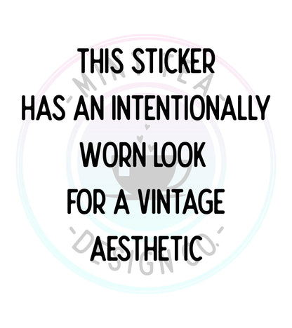 Yikes 70s Faded Sticker