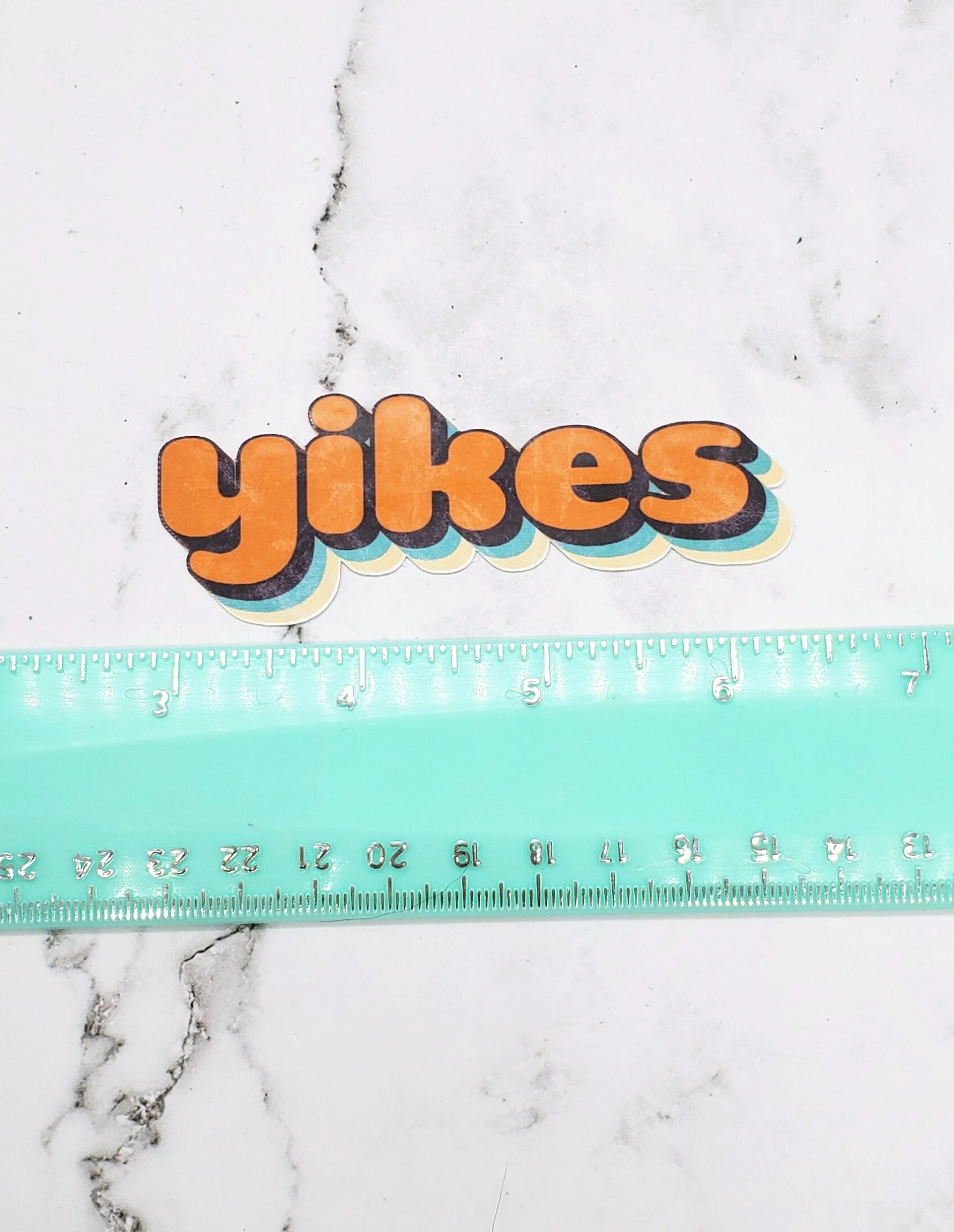 Yikes 70s Faded Sticker