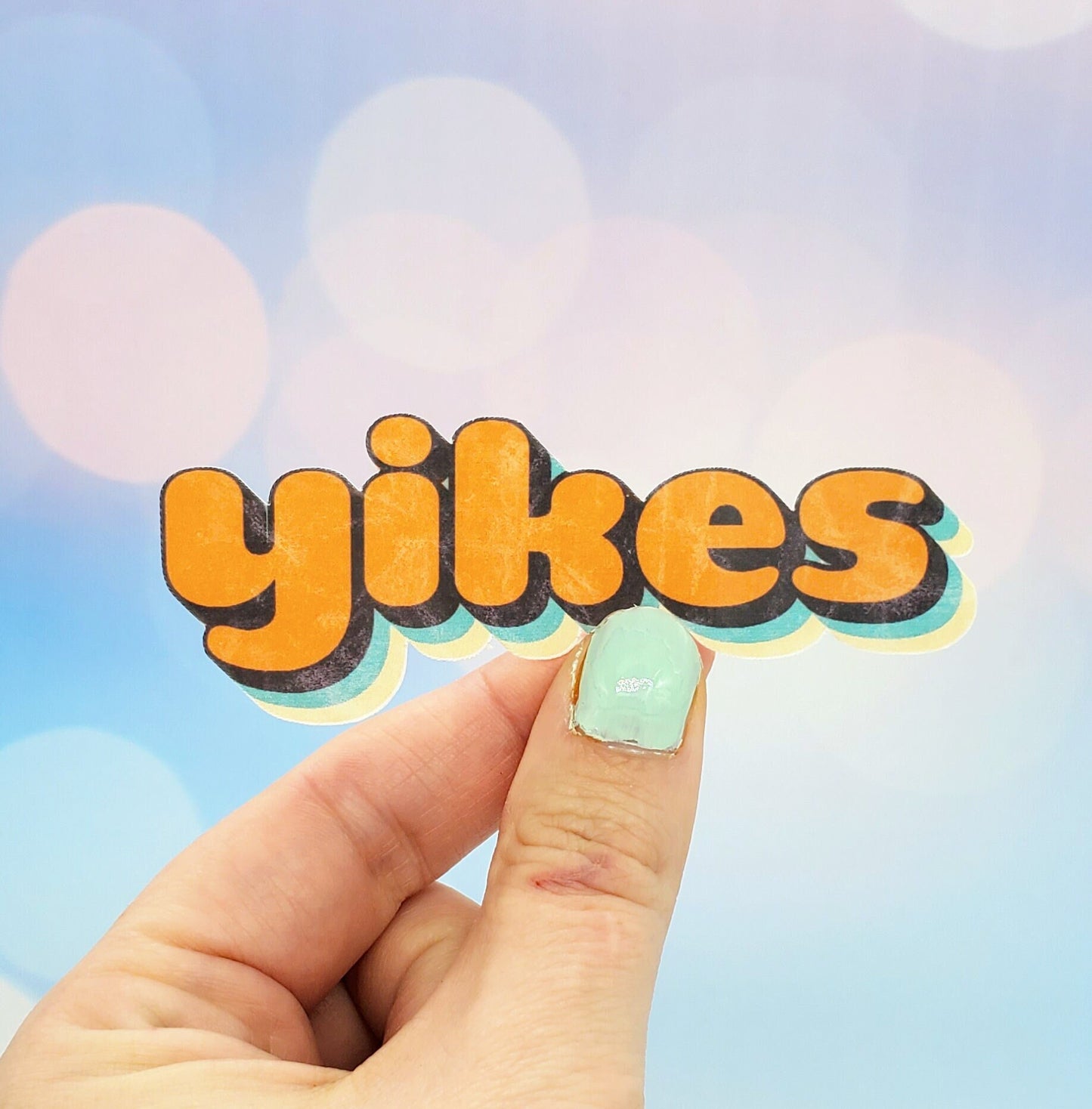 Yikes 70s Faded Sticker