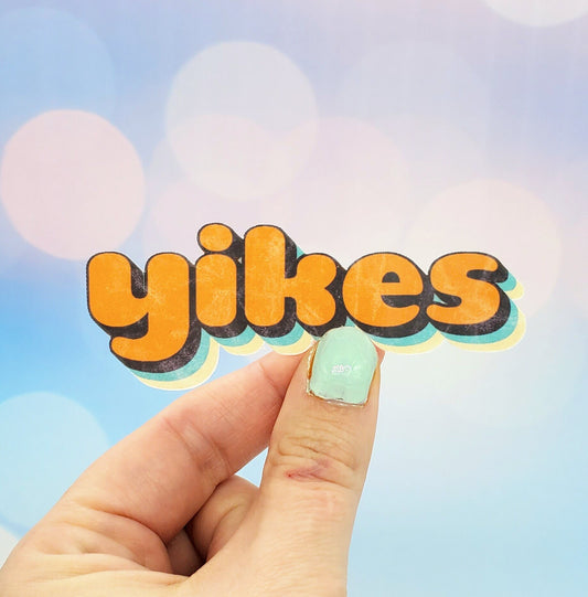 Yikes 70s Faded Sticker