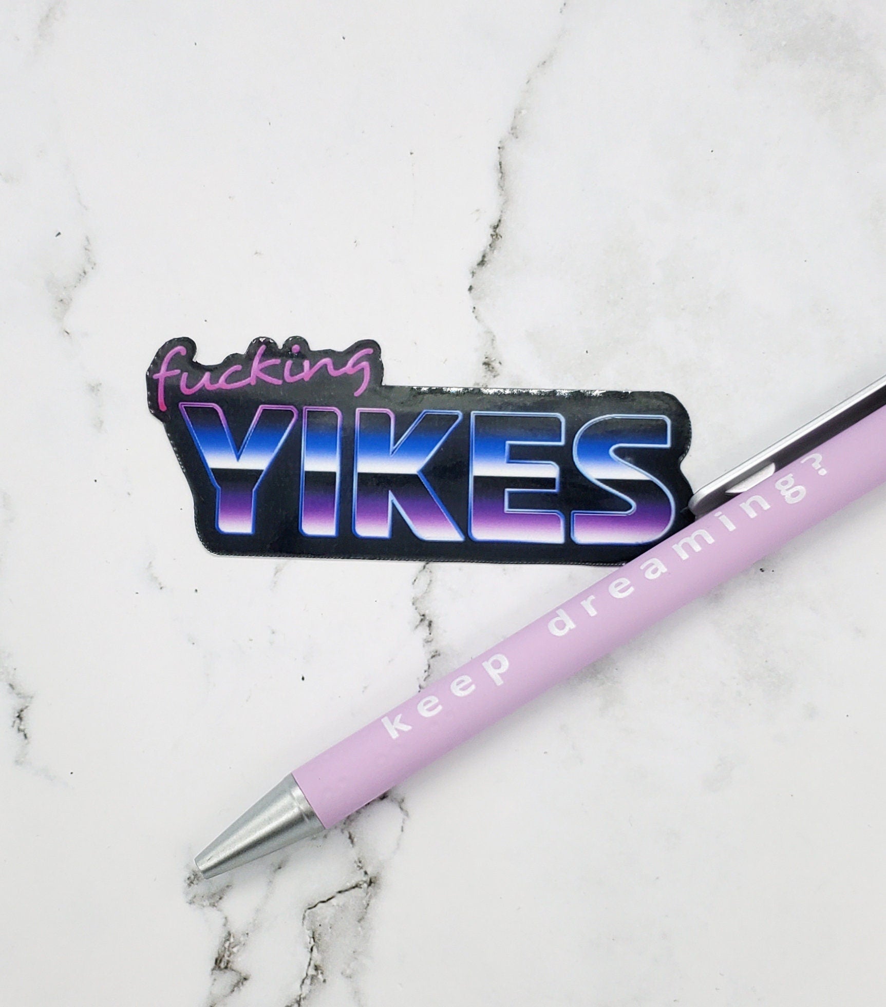 Fucking Yikes Chrome Sticker