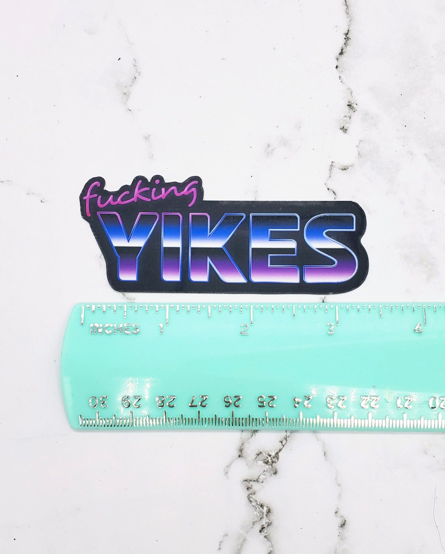 Fucking Yikes Chrome Sticker