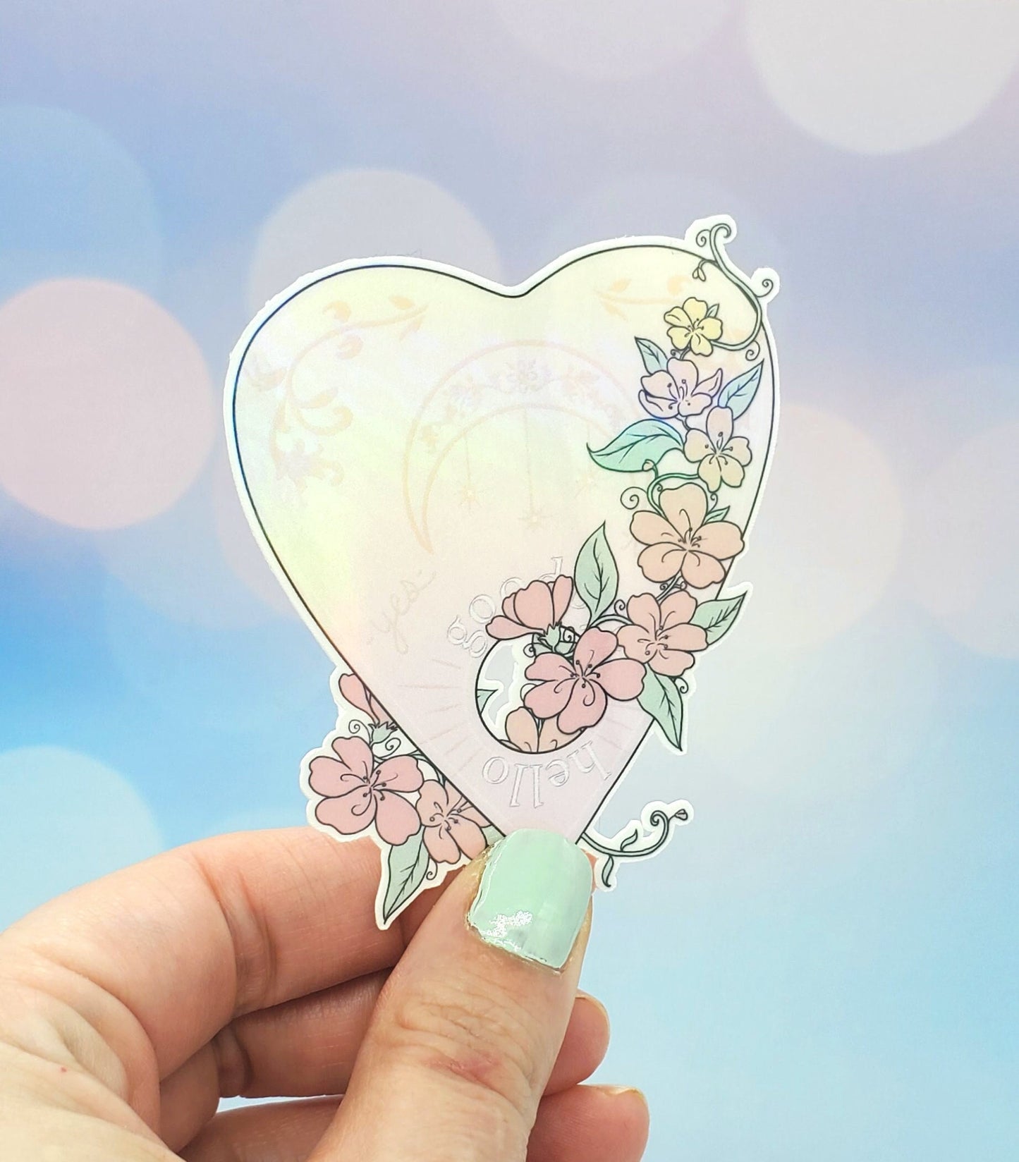 Floral Planchette Sticker