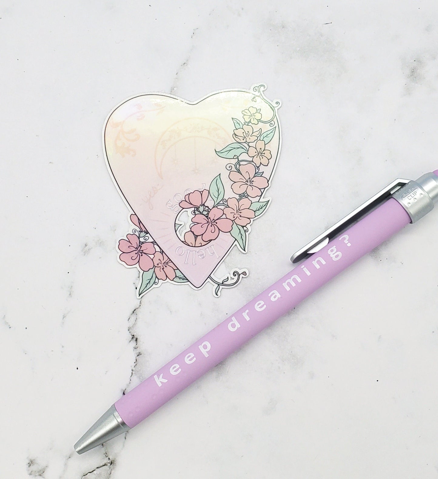 Floral Planchette Sticker