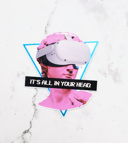 VR David Vaporwave Sticker