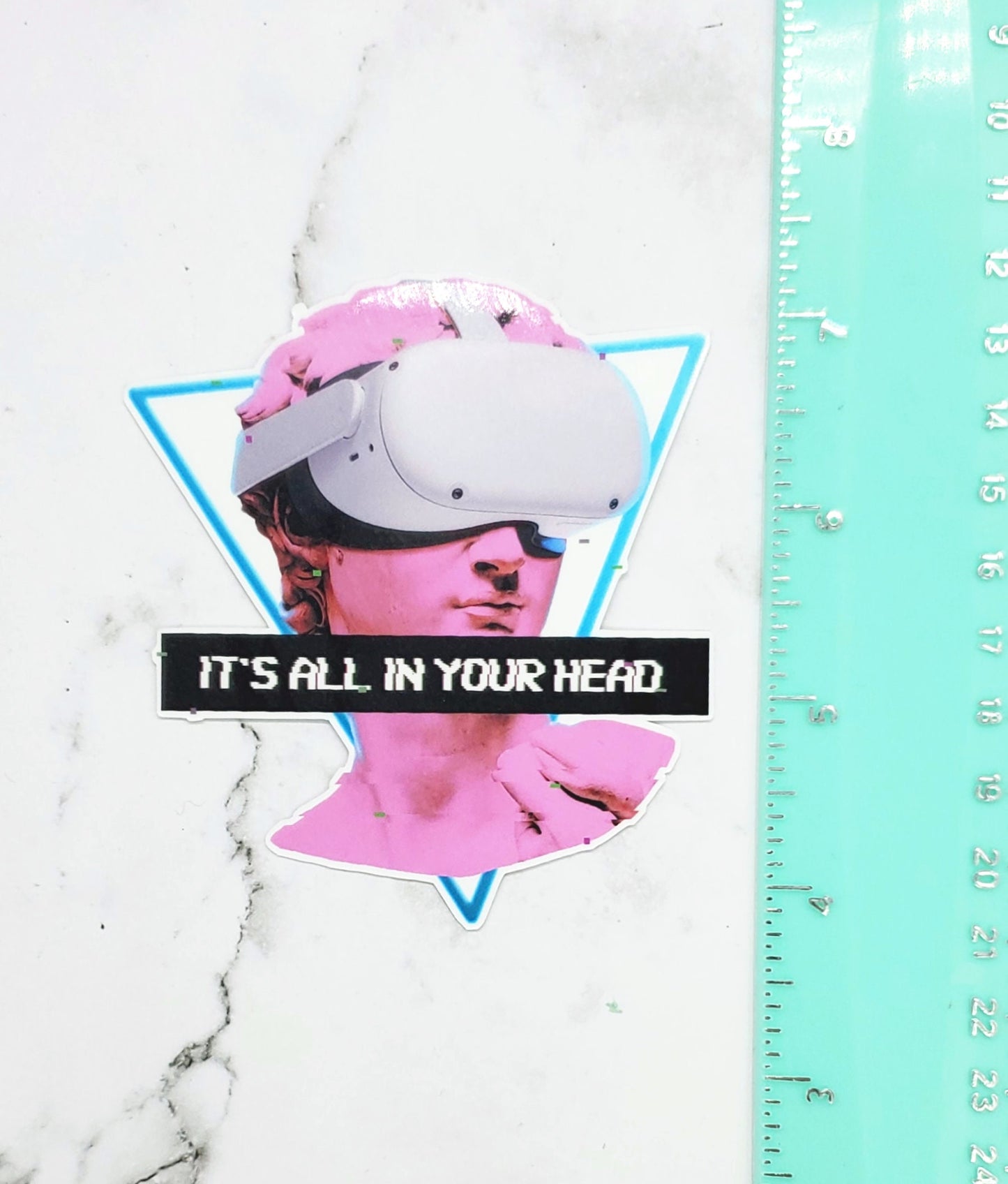 VR David Vaporwave Sticker