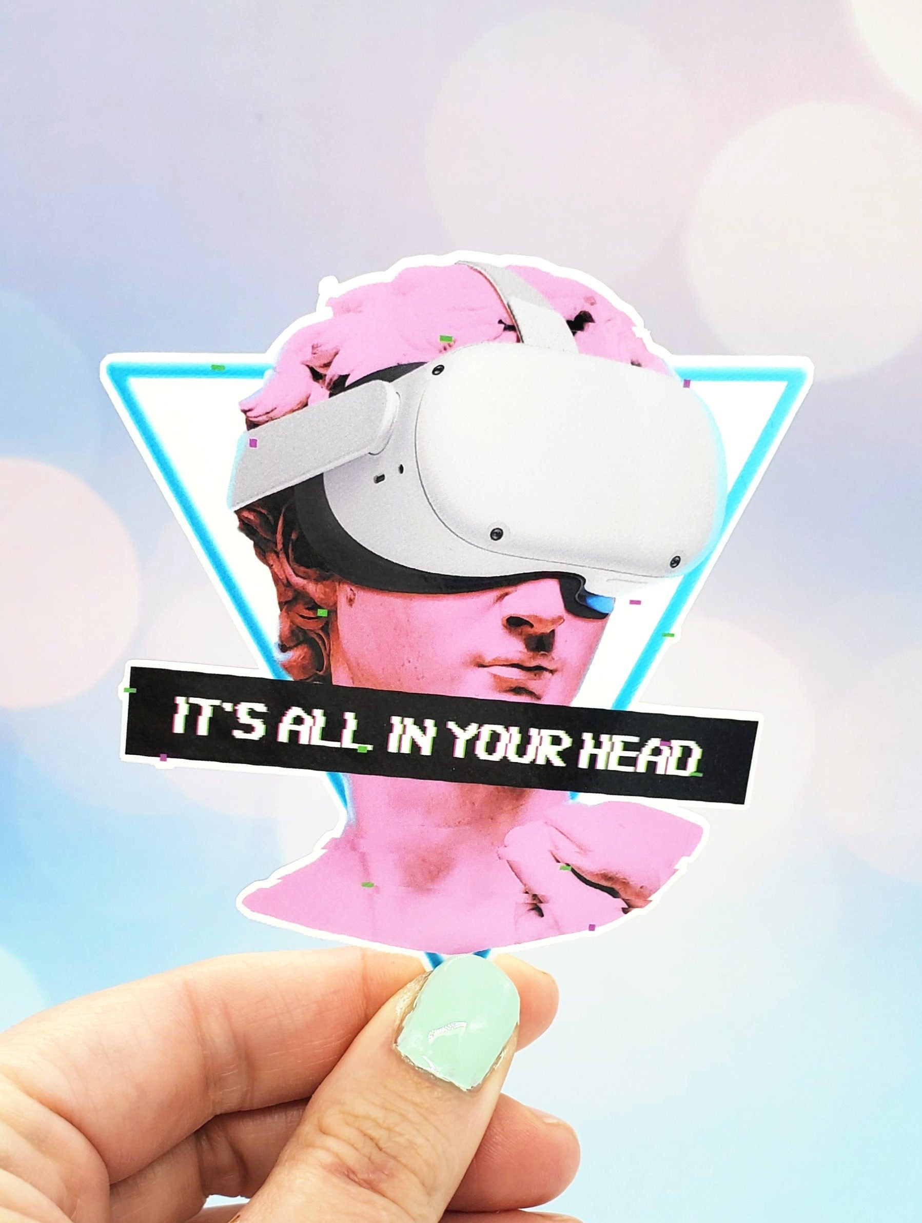VR David Vaporwave Sticker