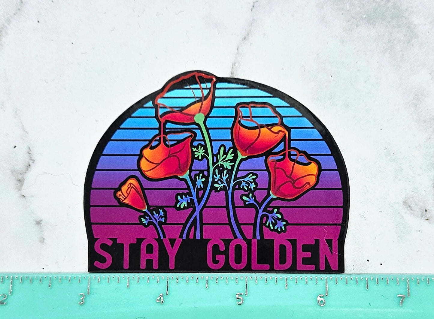 California Poppies Stay Golden Sticker