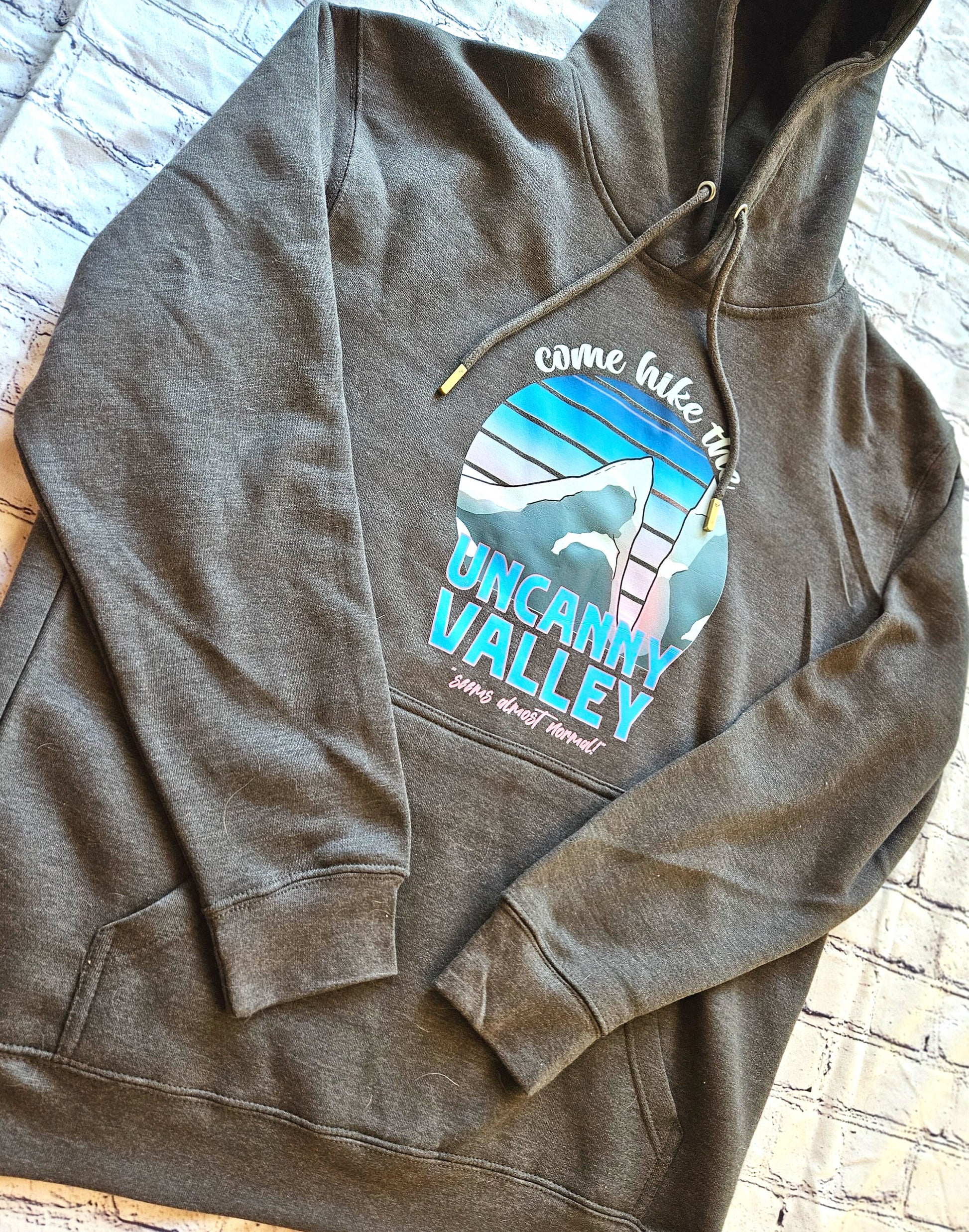 Uncanny Valley Tourism Hoodie Heather Gray