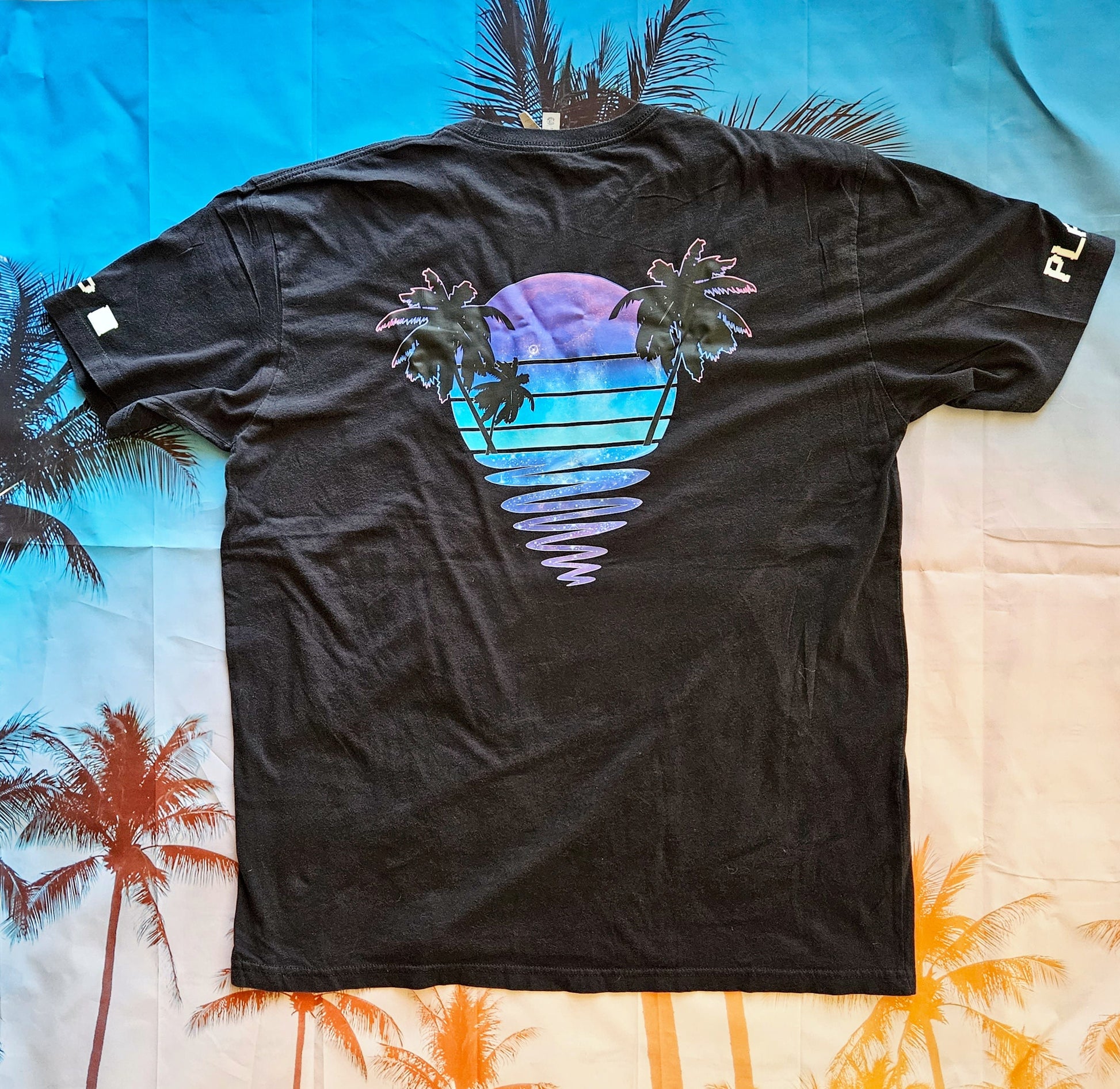 Neon Moonrise Unisex Vintage Tee