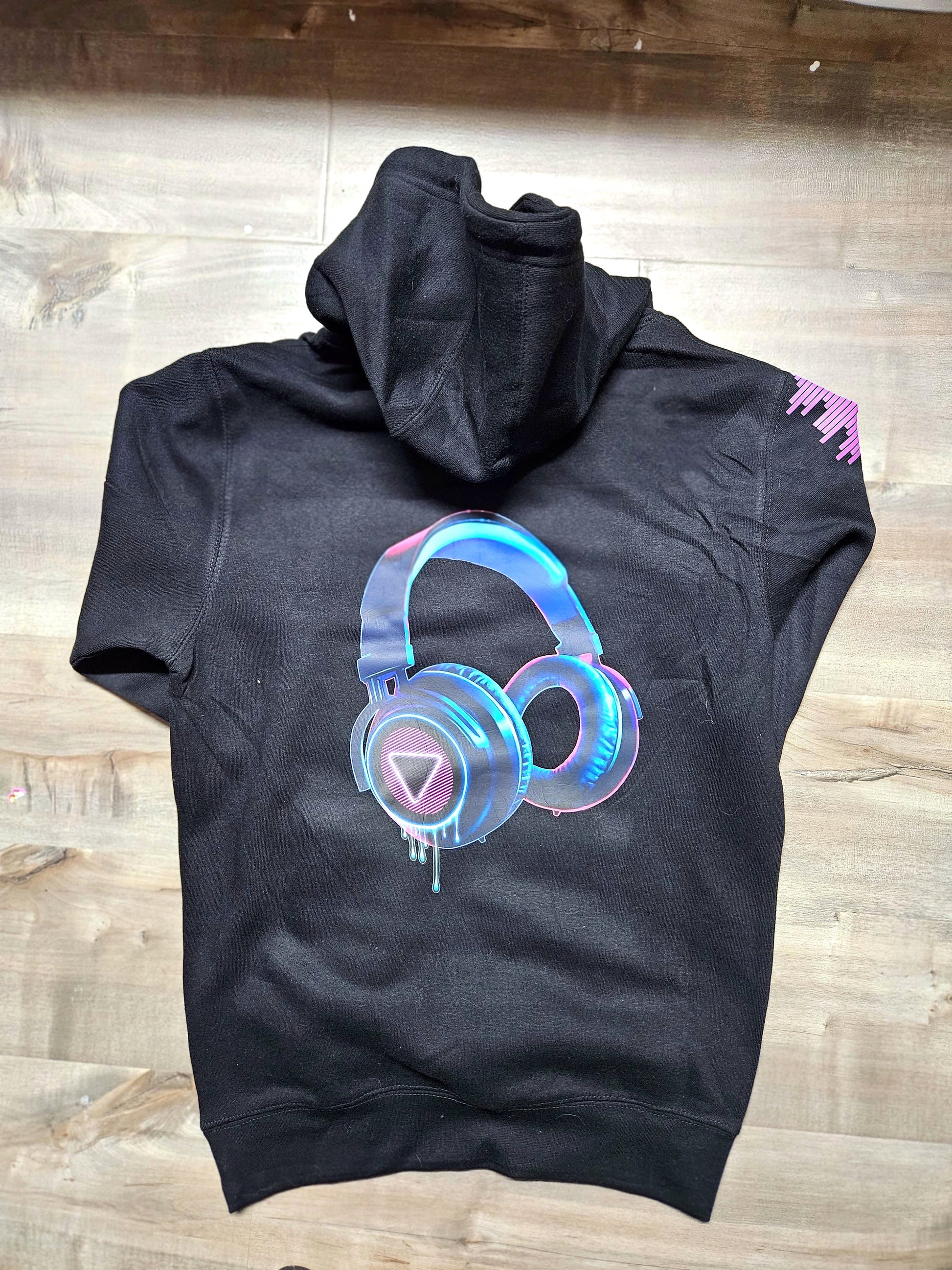 Lofi Drip Hoodie - Headphones, Sweatshirt, 80s 90s, Vaporwave, Outrun, Music, Dreamwave, Cassette Retro Streetwear Unisex