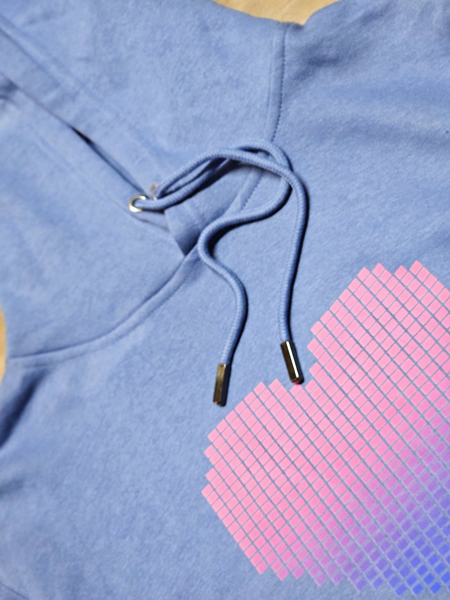 Pixel Heart Pullover Hoodie - Sweatshirt, 90s Y2K, Dreamcore, Candycore, Self Care, Pastel Soft Girl, Streetwear Unisex Kawaii