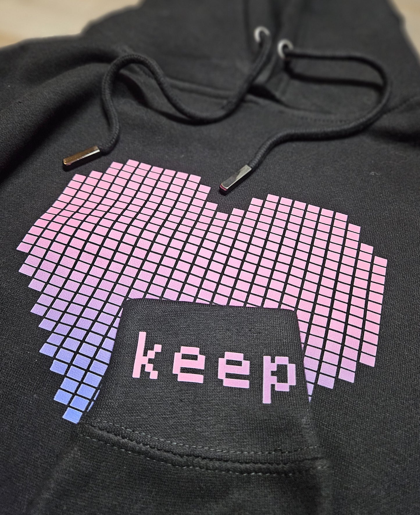 Pixel Heart Pullover Hoodie - Sweatshirt, 90s Y2K, Dreamcore, Candycore, Self Care, Pastel Soft Girl, Streetwear Unisex Kawaii