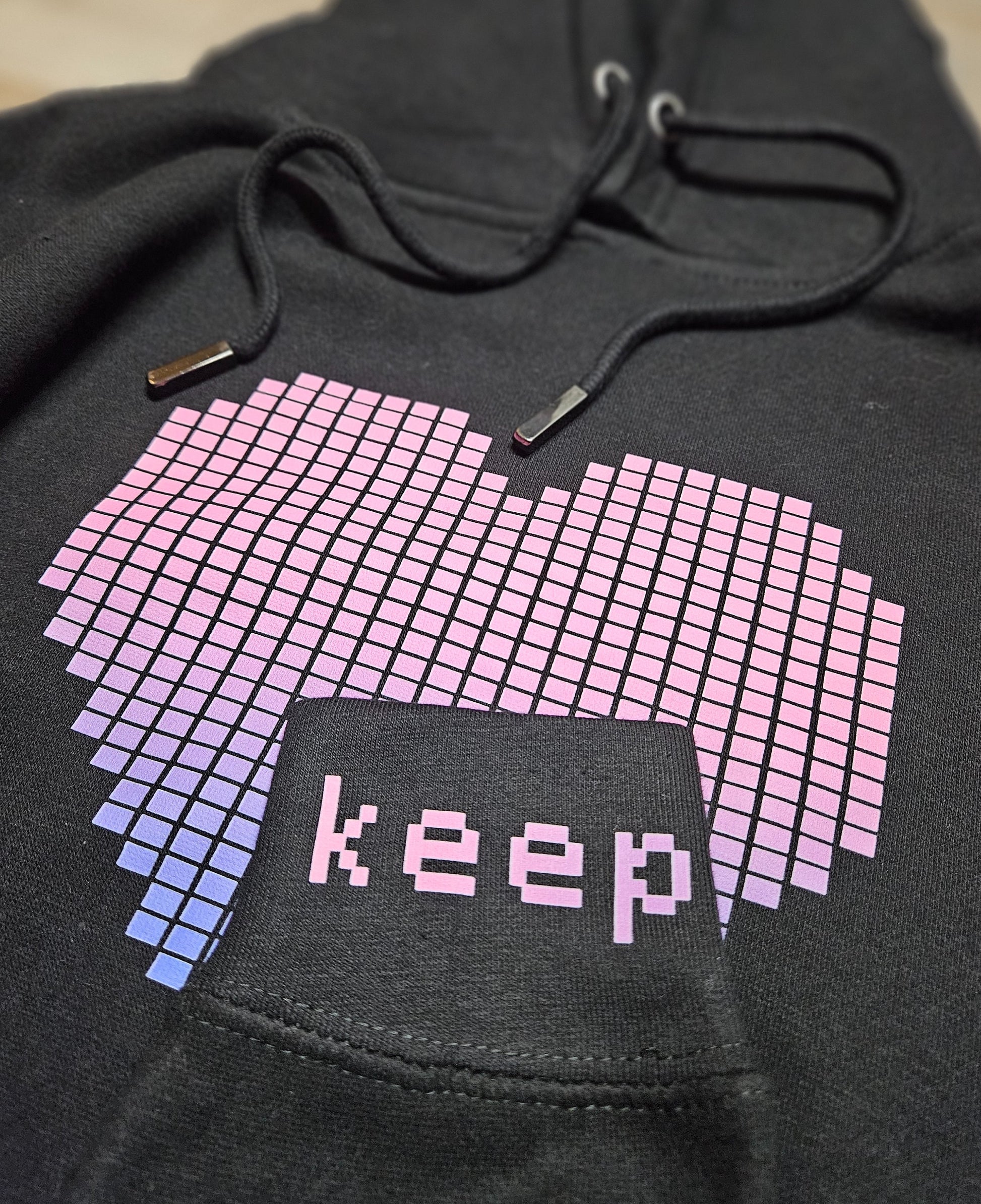 Pixel Heart Pullover Hoodie - Sweatshirt, 90s Y2K, Dreamcore, Candycore, Self Care, Pastel Soft Girl, Streetwear Unisex Kawaii