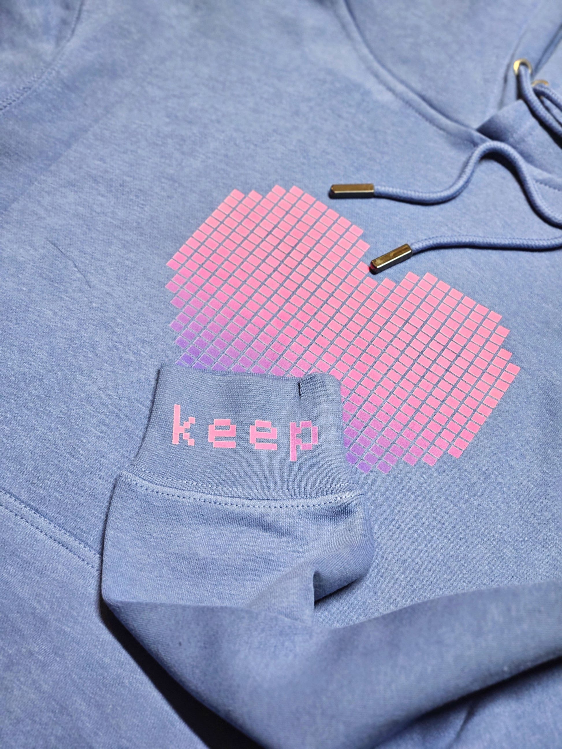 Pixel Heart Pullover Hoodie - Sweatshirt, 90s Y2K, Dreamcore, Candycore, Self Care, Pastel Soft Girl, Streetwear Unisex Kawaii