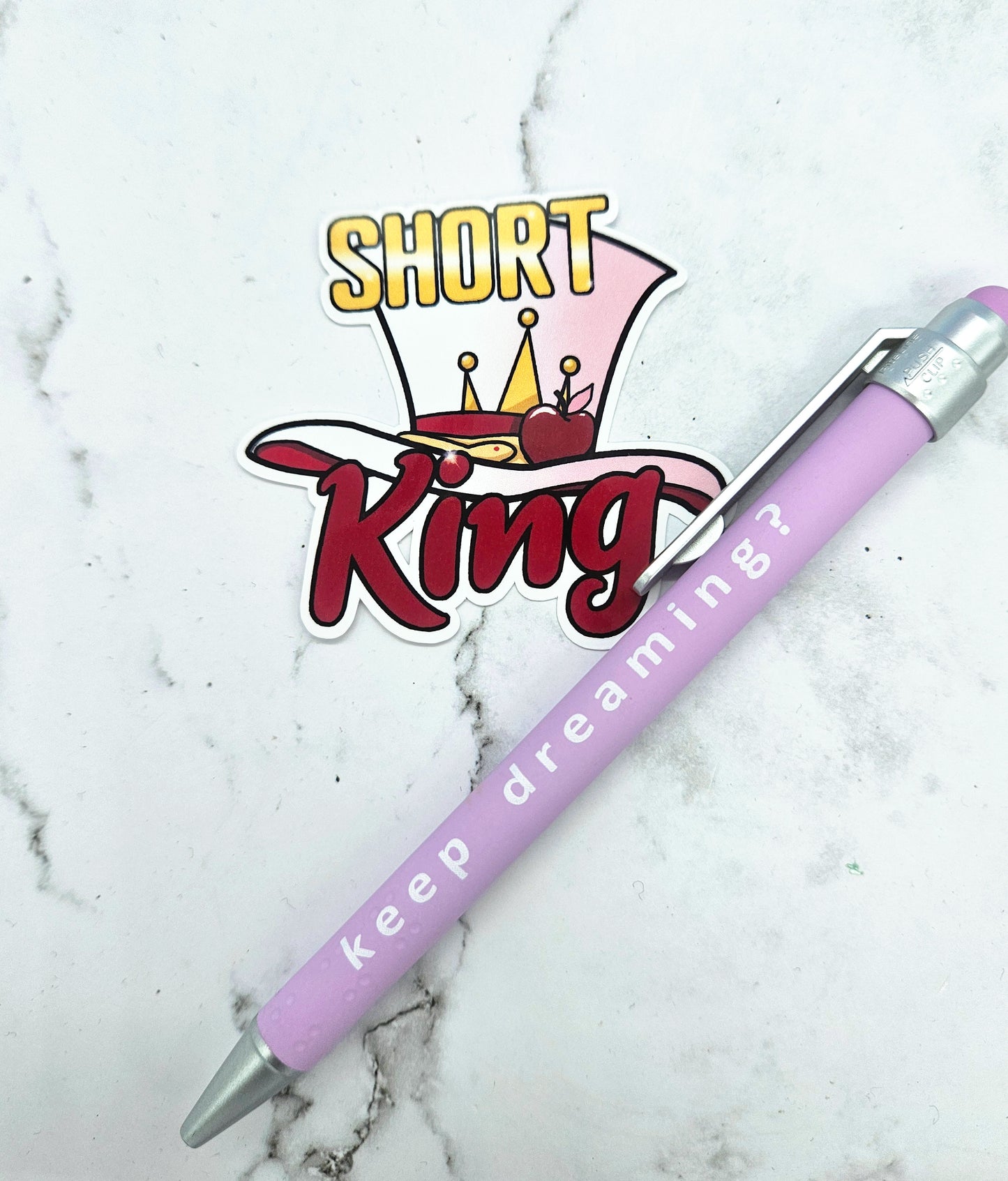 Short King Sticker - Lucifer, Rubber Duck, Has-Been, Demon, Quotes